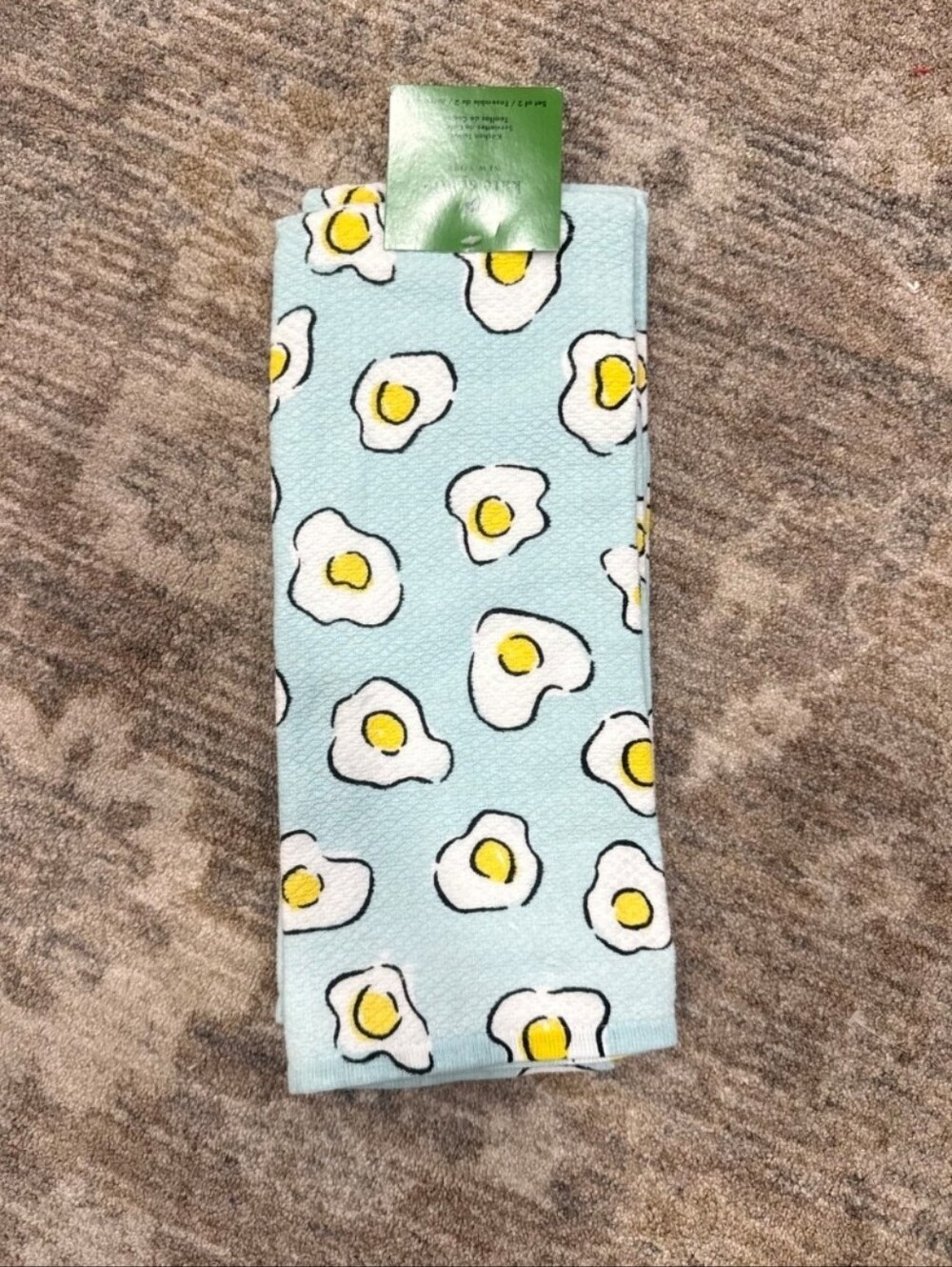 kate spade Light Blue Novelty Egg Print Kitchen Towels, Set Of Two